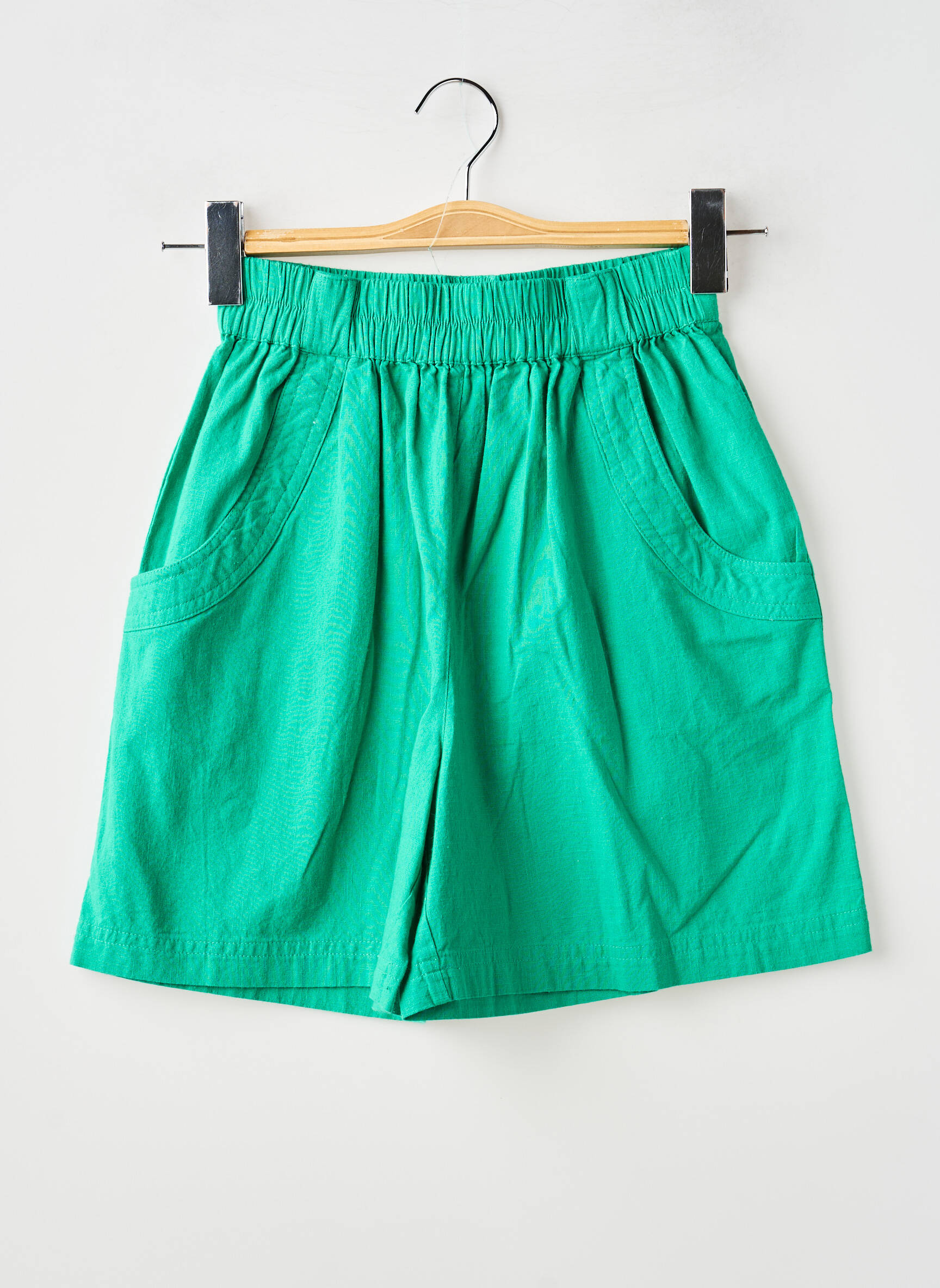 Short coupe large taille haute vert C'EST BEAU LA VIE femme