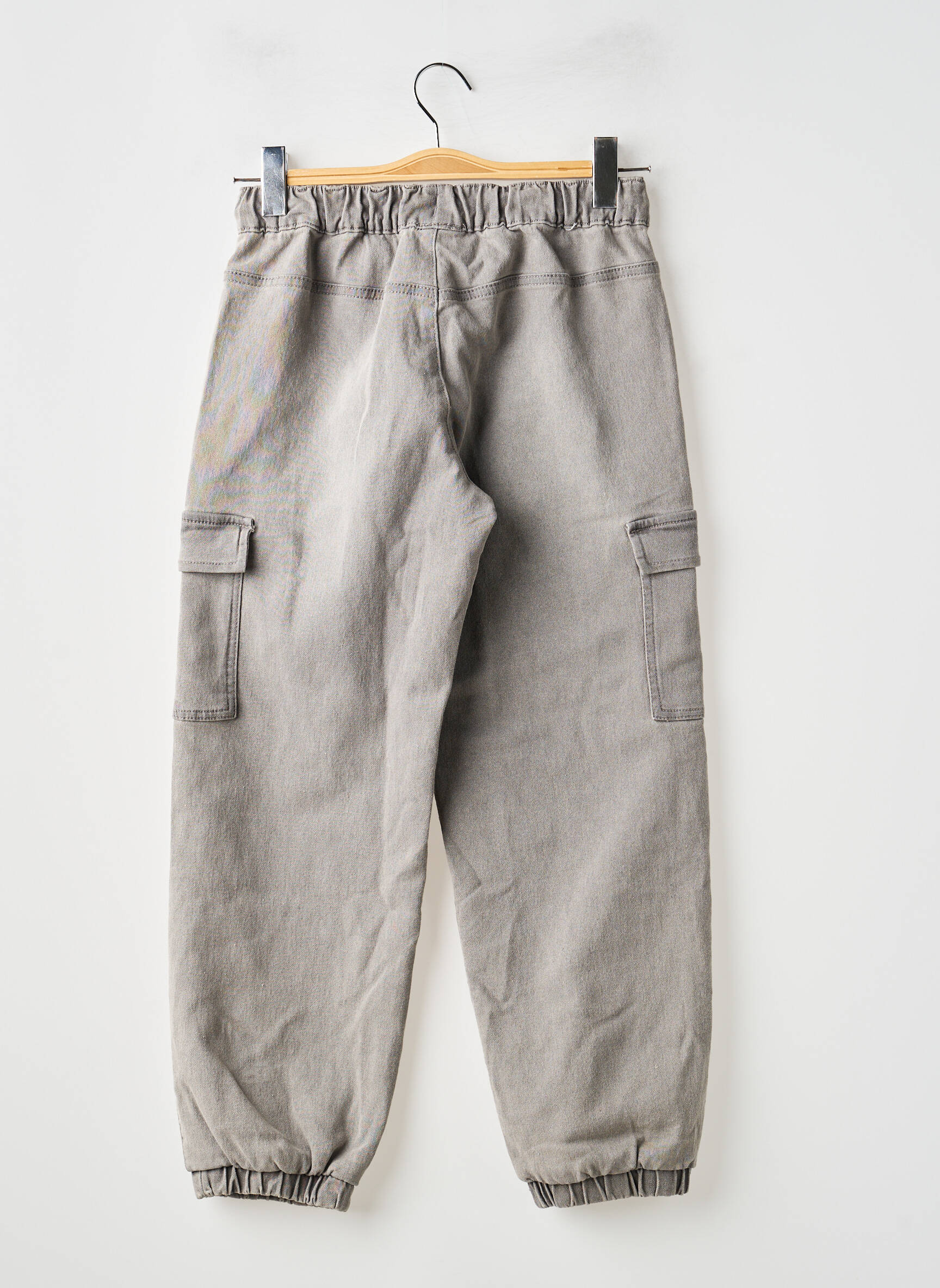 Pantalon cargo resserrée sur le bas taille élastique gris BOBOLI fille