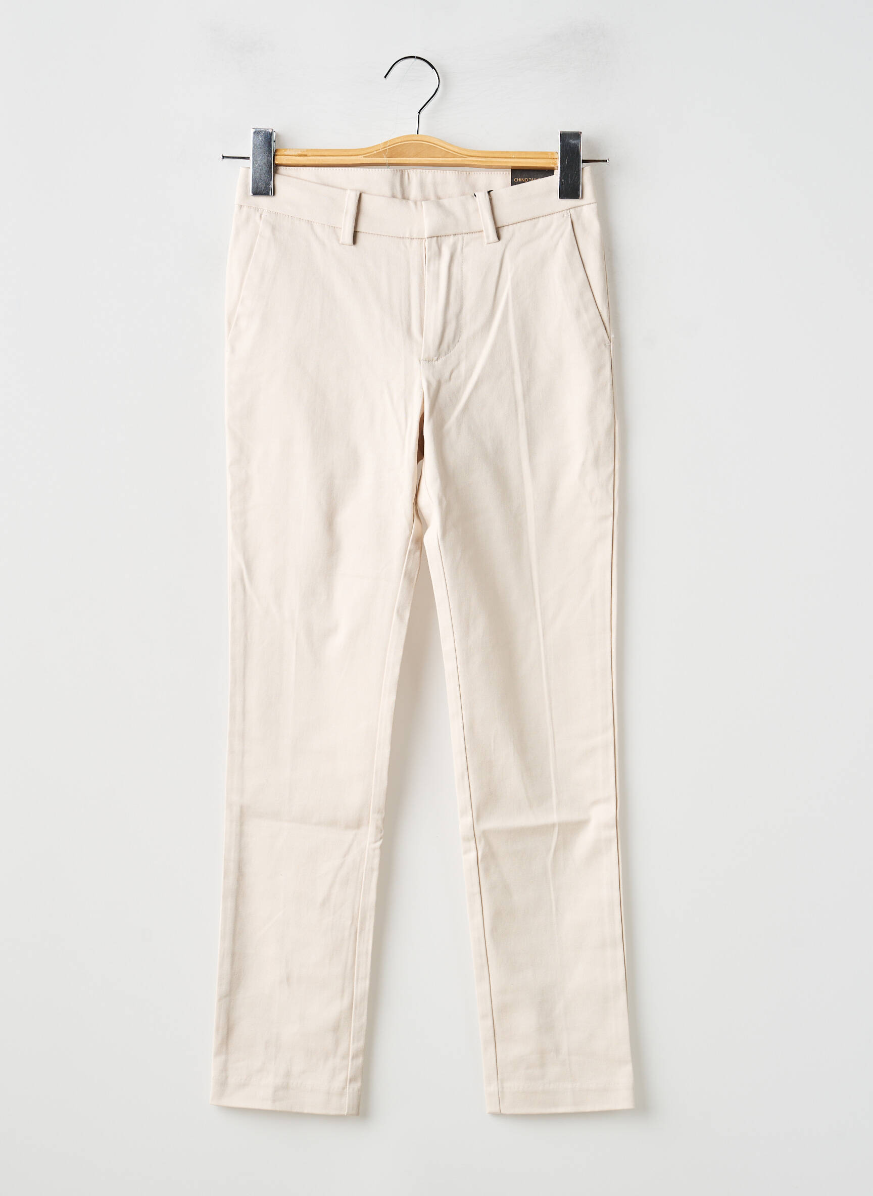 Pantalon chino tissage popeline taille ajustable beige NUKUTAVAKE garçon