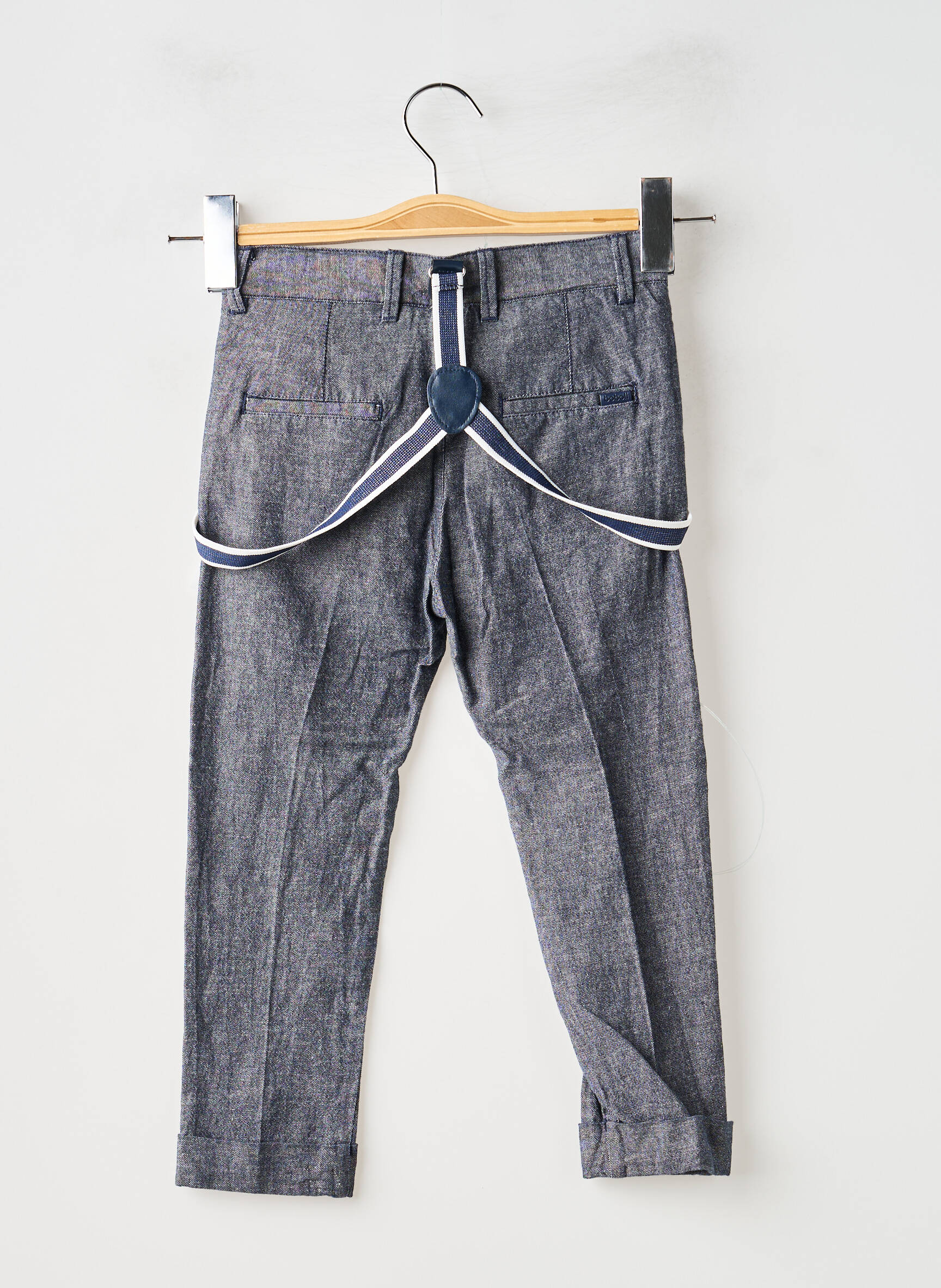 Pantalon chino taille normale taille ajustable bleu BOBOLI garçon