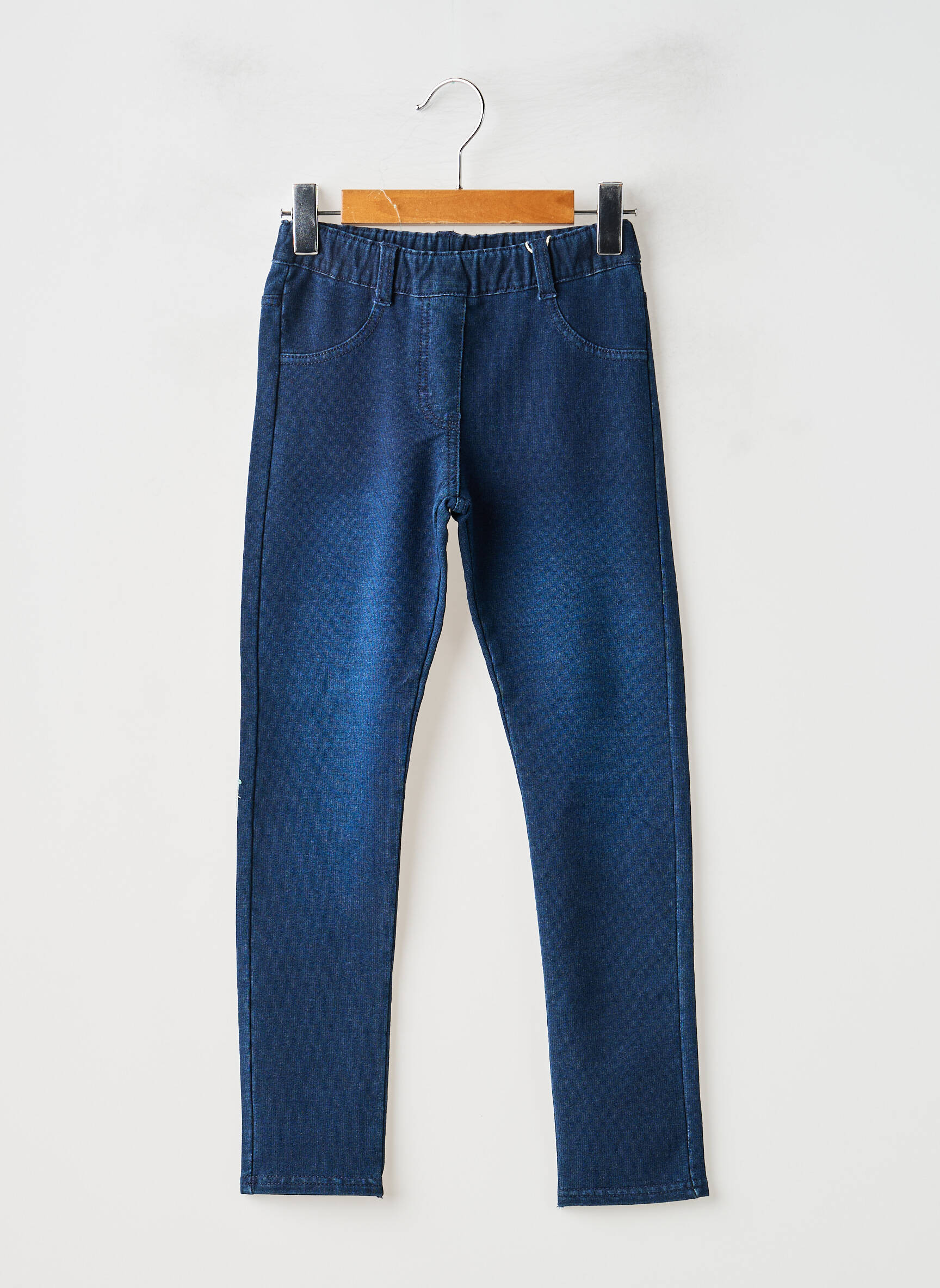 Jegging tissage denim taille élastique bleu BOBOLI fille