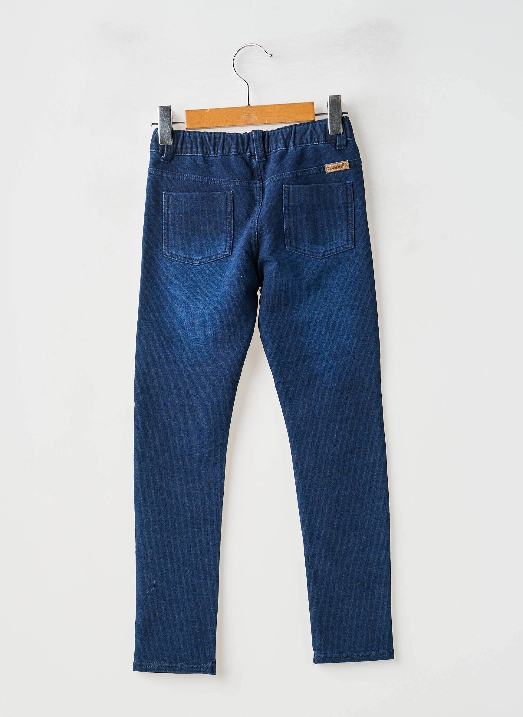 Jegging tissage denim taille élastique bleu BOBOLI fille