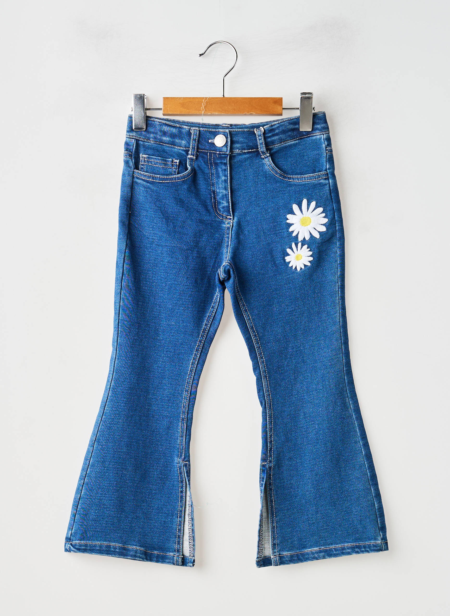 Jean coupe flare taille normale taille ajustable bleu BOBOLI fille