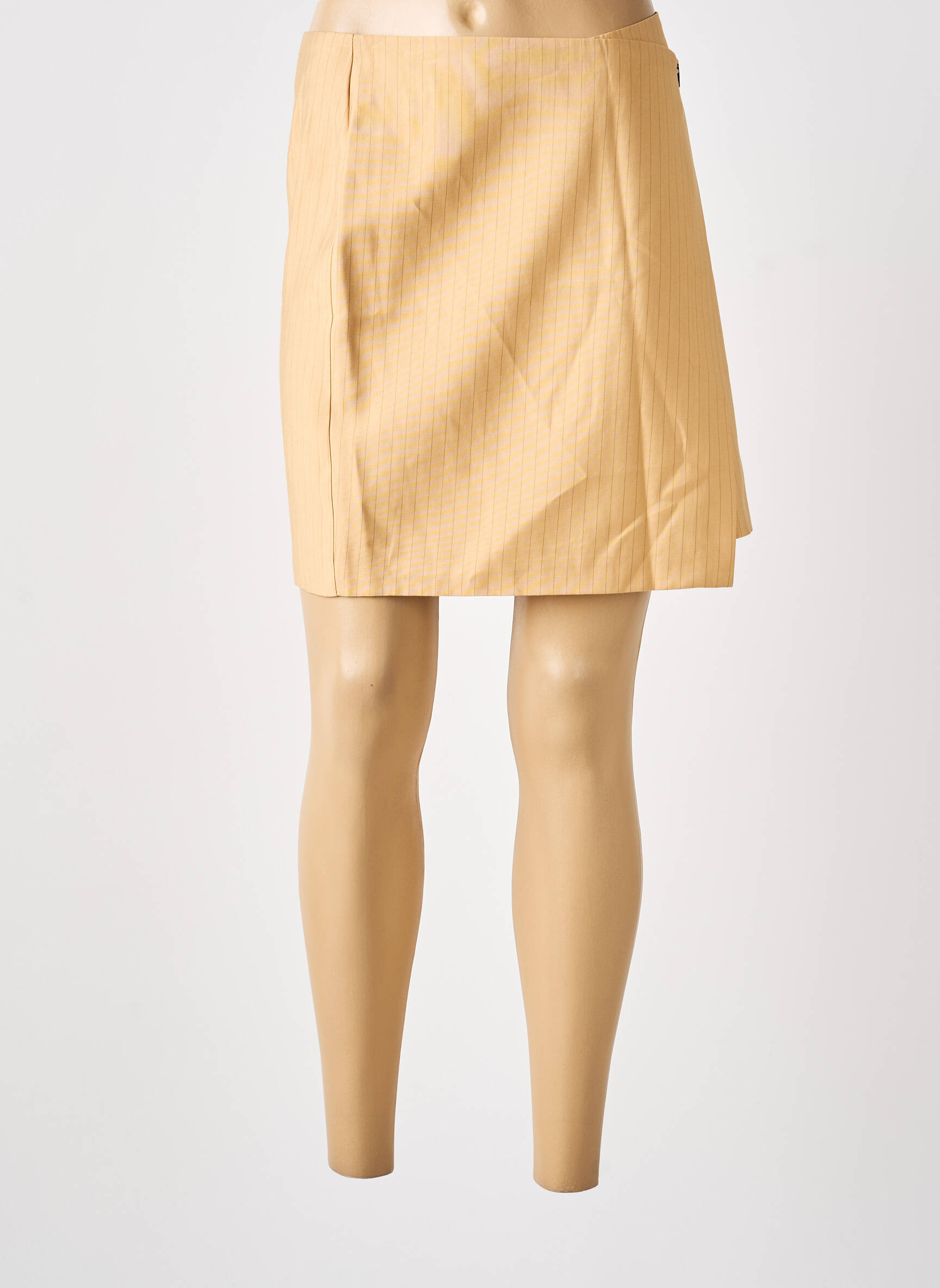 Jupe courte taille à pinces beige ICHI femme