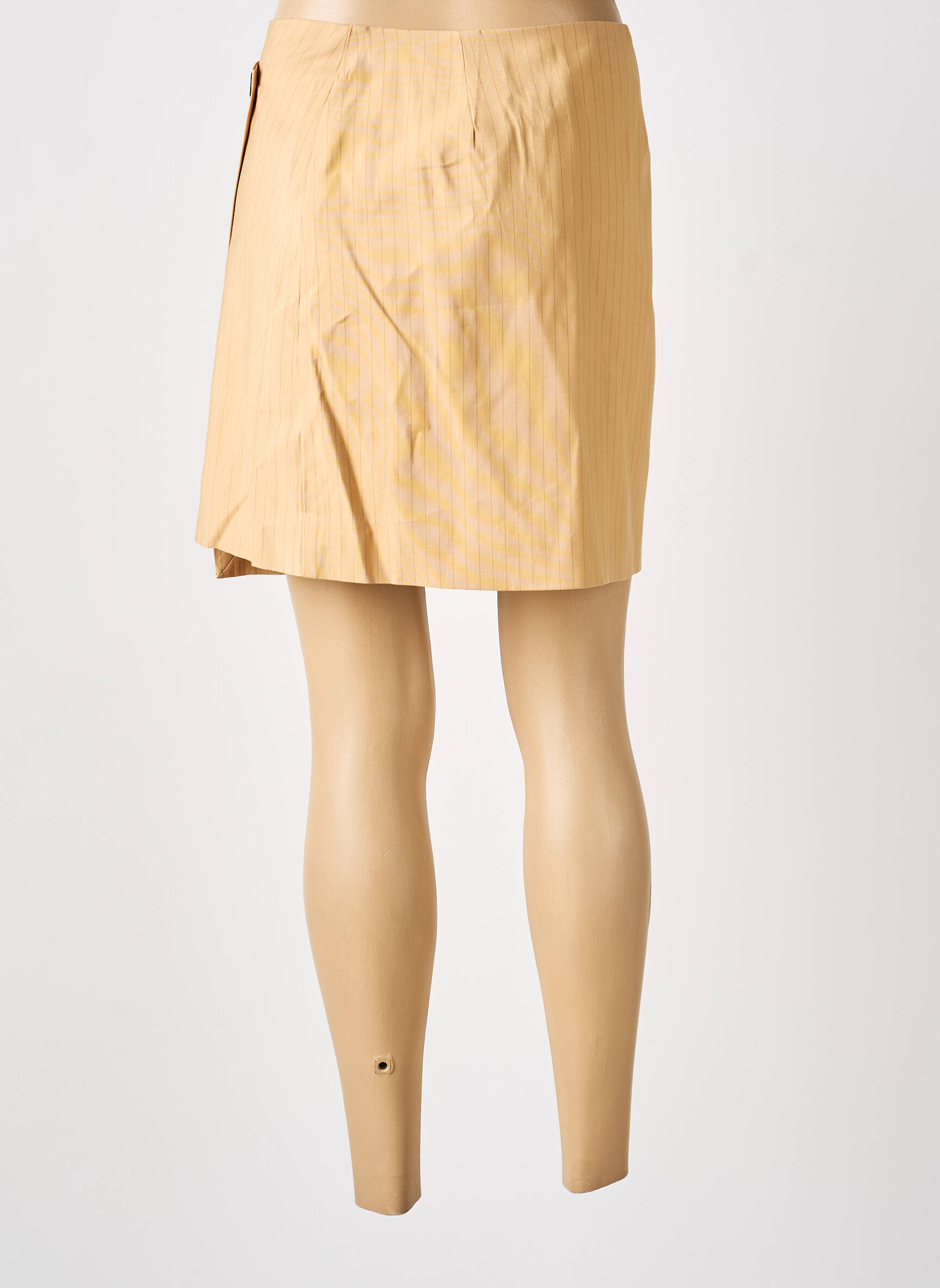 Jupe courte taille à pinces beige ICHI femme