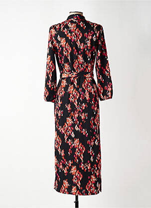 Robe longue imprimé fantaisie manches 3/4 rouge GARCIA femme