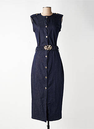 Robe longue sans manche sans manche bleu MOOYA femme