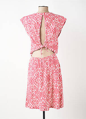Robe mi-longue sans manche sans manche rose ICHI femme