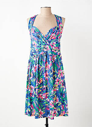 Robe mi-longue sans manche sans manche bleu MORGAN femme