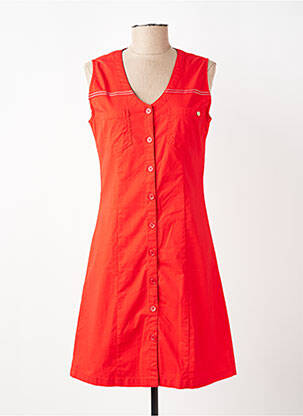 Robe courte sans manche sans manche rouge ÉTYMOLOGIE femme
