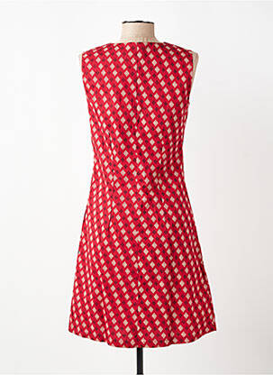Robe courte sans manche sans manche rouge COTON DU MONDE femme