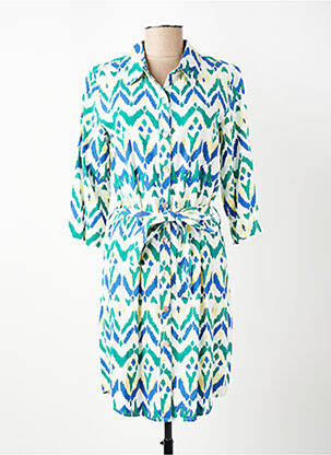 Robe courte manches 3/4 manches 3/4 bleu ÉTYMOLOGIE femme