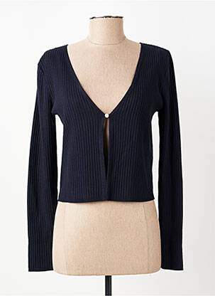 Gilet manches longues coupe cintrée bleu MORGAN femme