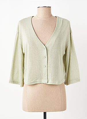 Gilet manches longues manches 3/4 vert BROADWAY femme
