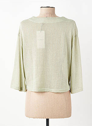 Gilet manches longues manches 3/4 vert BROADWAY femme