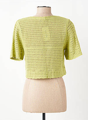 Gilet manches courtes coupe cintrée vert ROSA FASHION femme