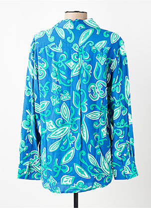 Chemisier imprimé fleurs manches longues bleu ÉTYMOLOGIE femme