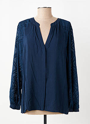 Chemisier coupe fluide manches longues bleu STREET ONE femme