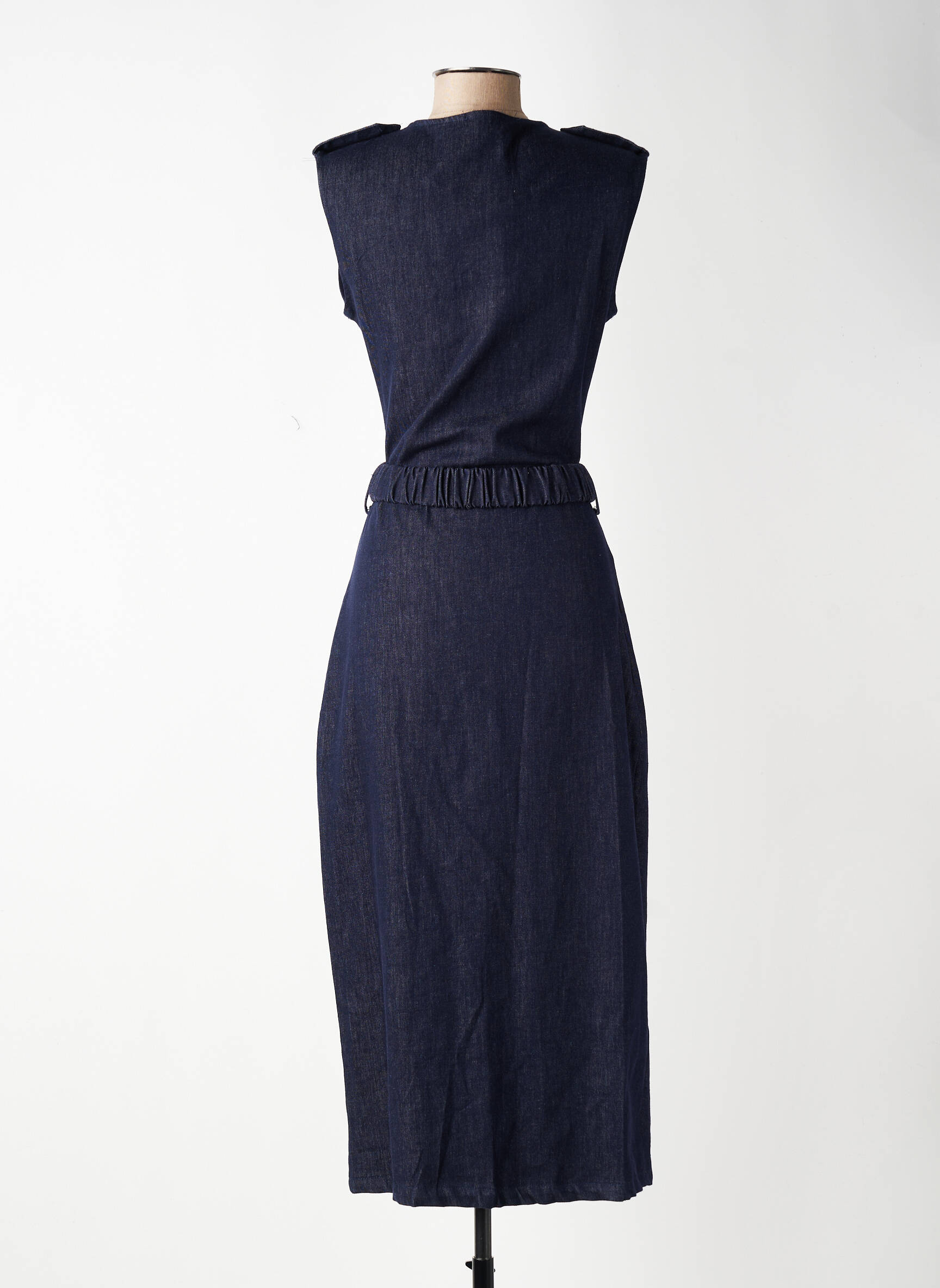 Robe longue sans manche sans manche bleu MOOYA femme