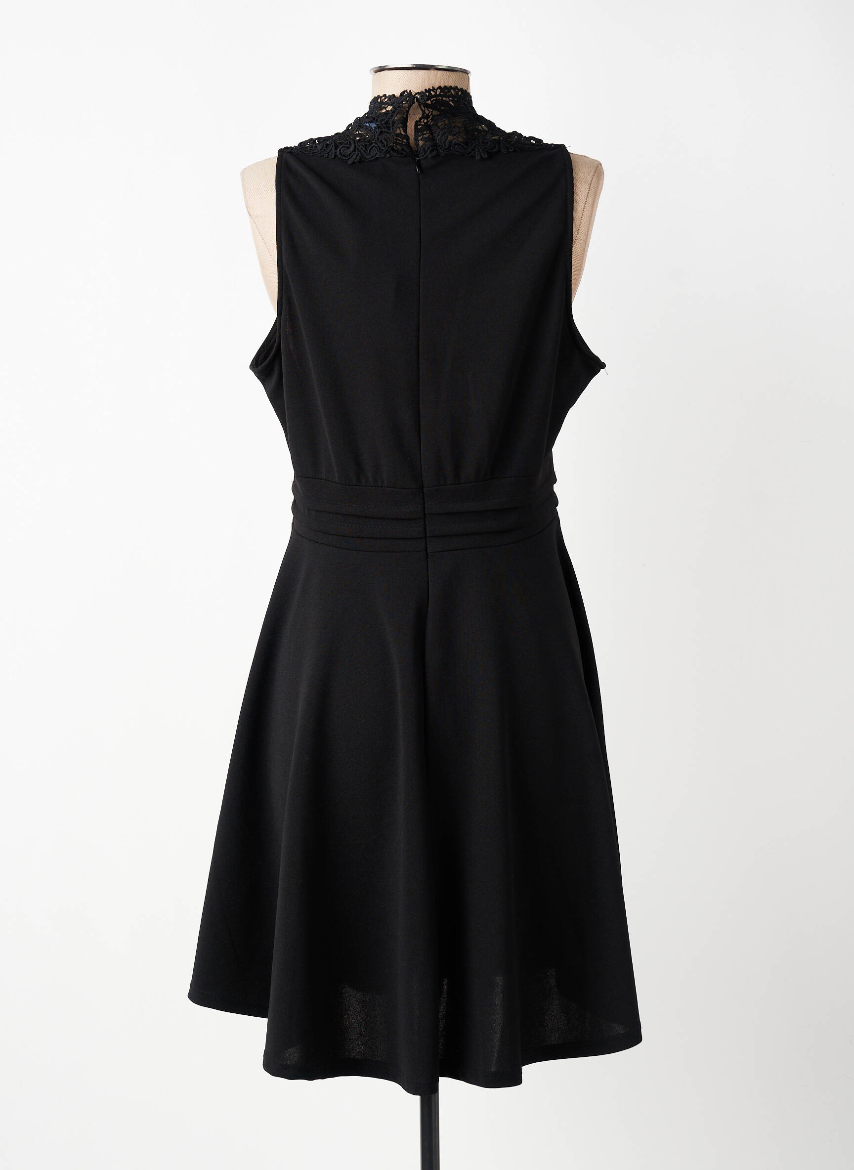 Robe mi-longue sans manche sans manche noir JOLIFLY & JUSTINE Y femme