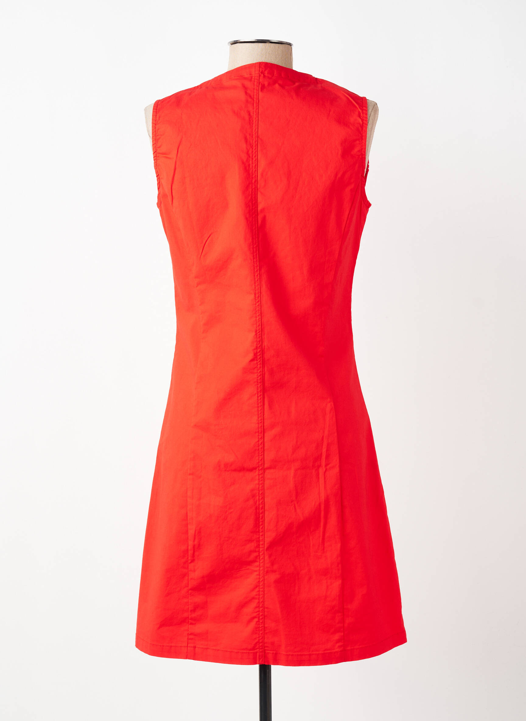 Robe courte sans manche sans manche rouge ÉTYMOLOGIE femme
