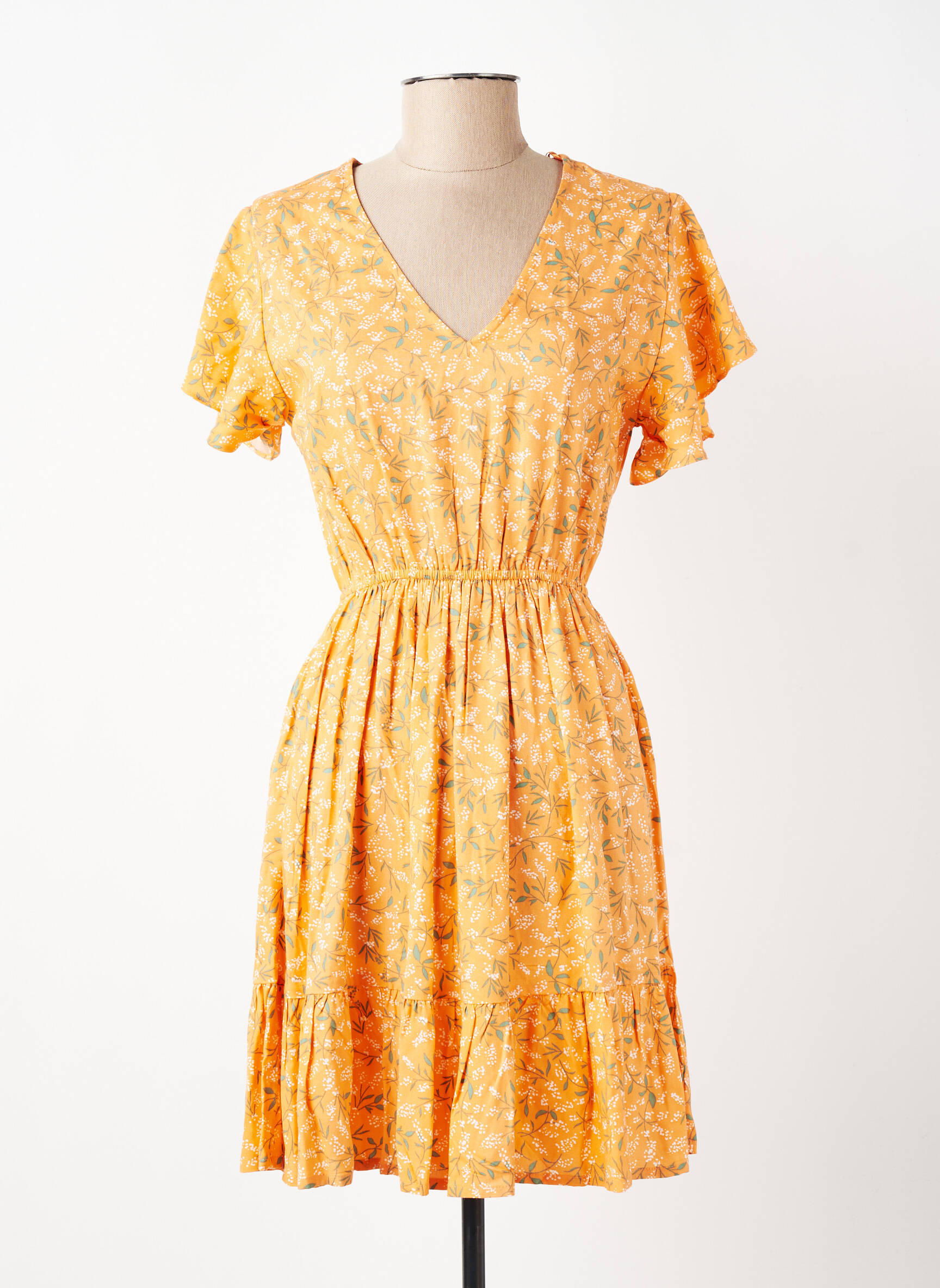 Robe courte manches courtes manches courtes orange TIFFOSI femme
