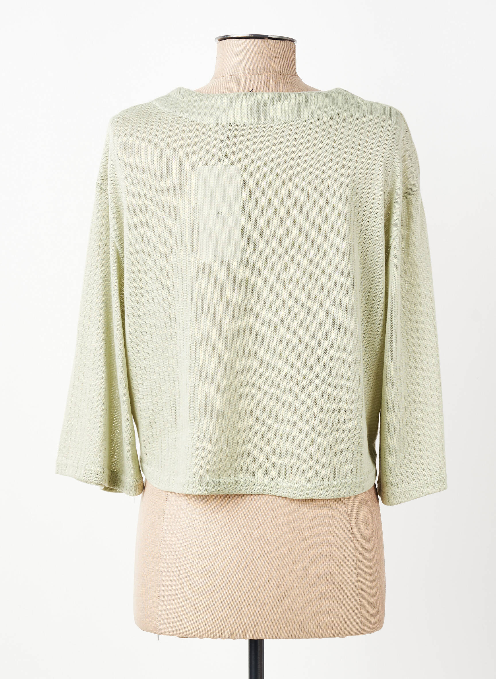 Gilet manches longues manches 3/4 vert BROADWAY femme