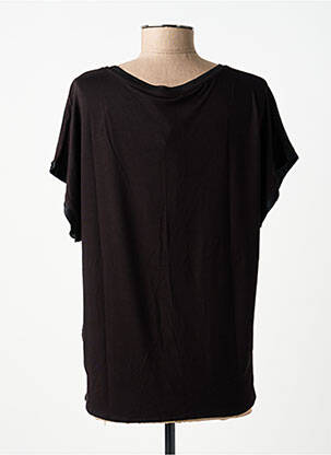 Top stretch manches courtes noir GARCIA femme