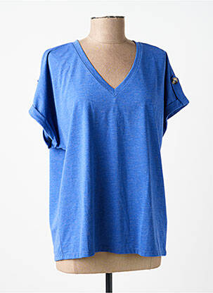 T-shirt coupe droite sans manche bleu GARCIA femme