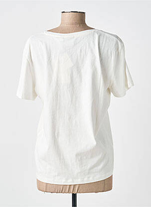 T-shirt imprimé fantaisie manches courtes beige ICHI femme