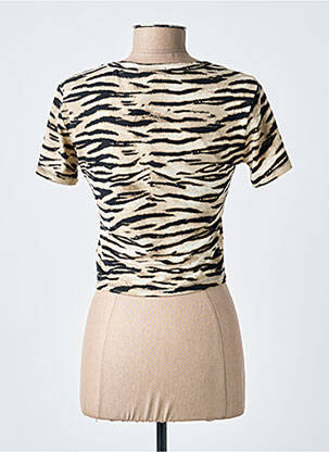 T-shirt stretch manches courtes beige JCL femme