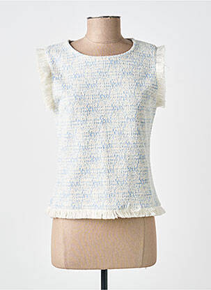 Top stretch manches courtes bleu GARCIA femme