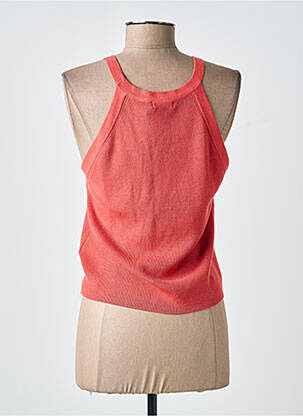 Pull coupe cintrée sans manche rose TIFFOSI femme