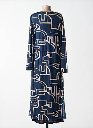Robe longue imprimé fantaisie manches longues bleu STREET ONE femme