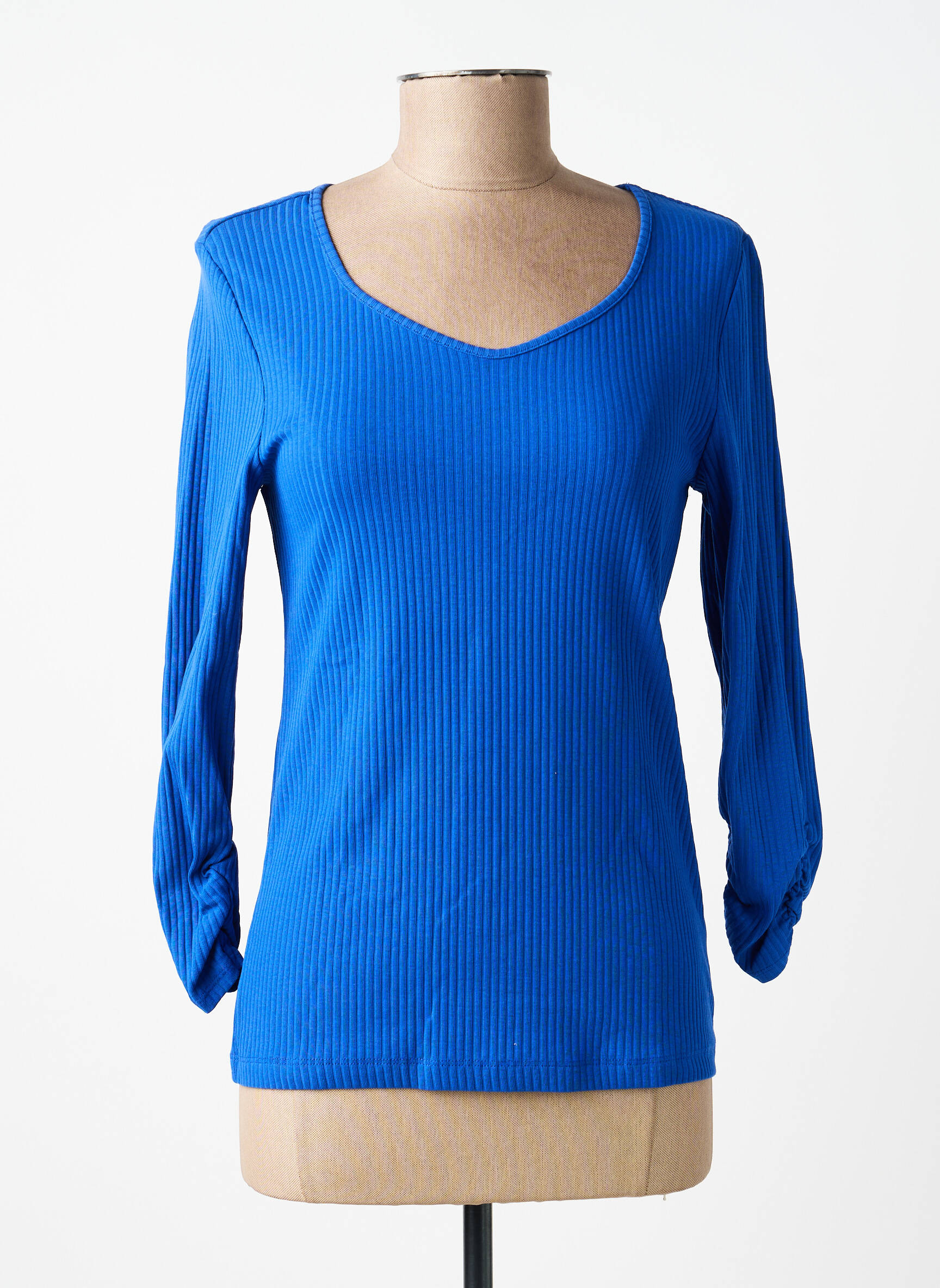 T-shirt manches 3/4 manches 3/4 bleu STREET ONE femme