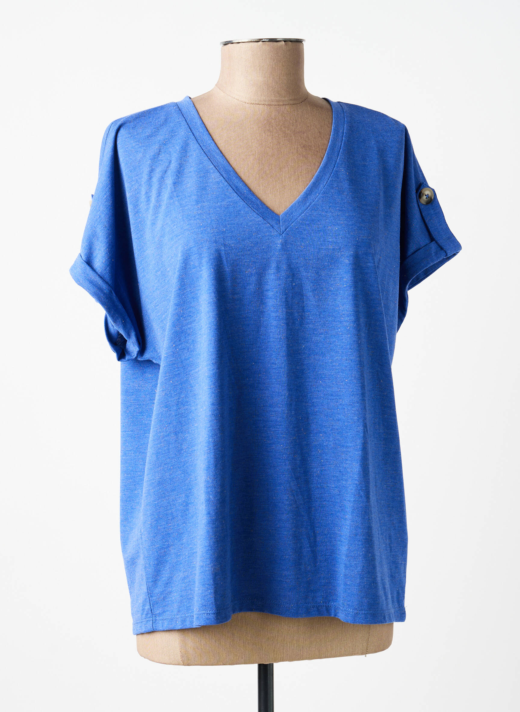 T-shirt coupe droite sans manche bleu GARCIA femme