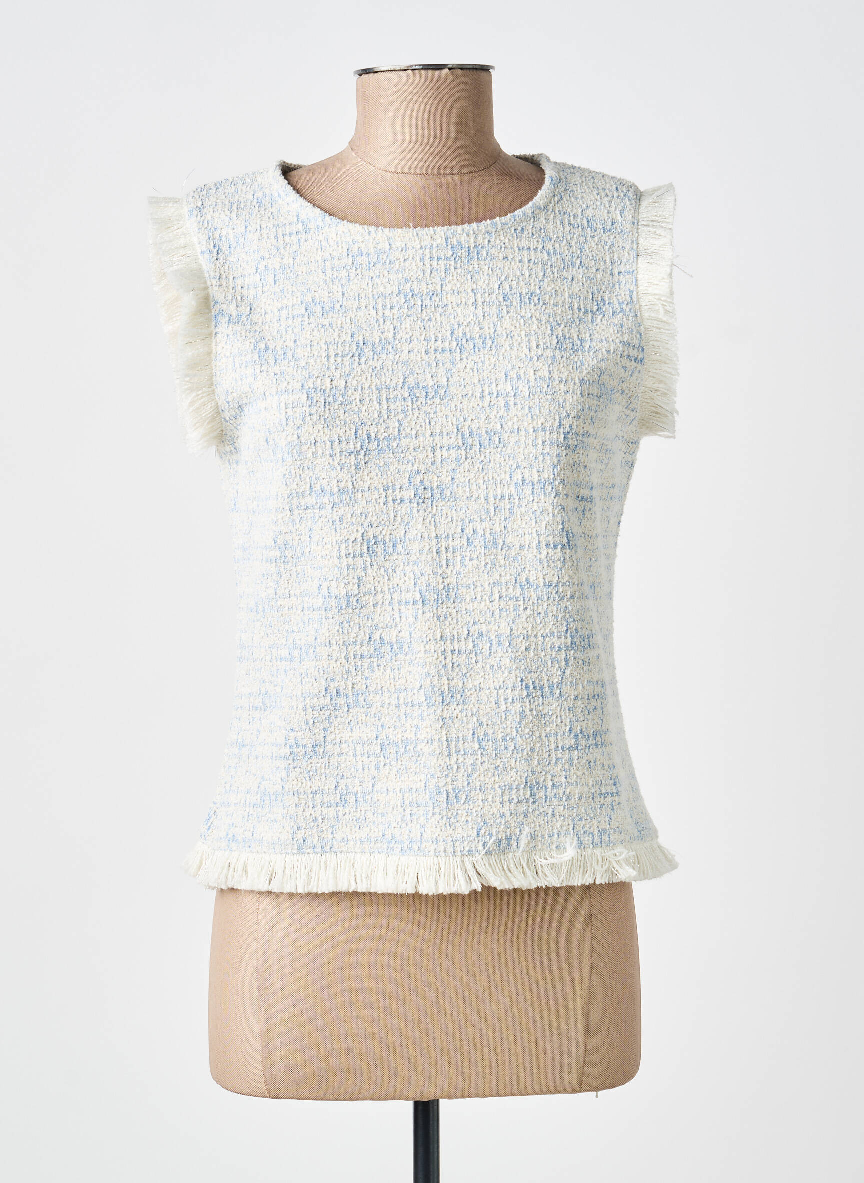 Top stretch manches courtes bleu GARCIA femme