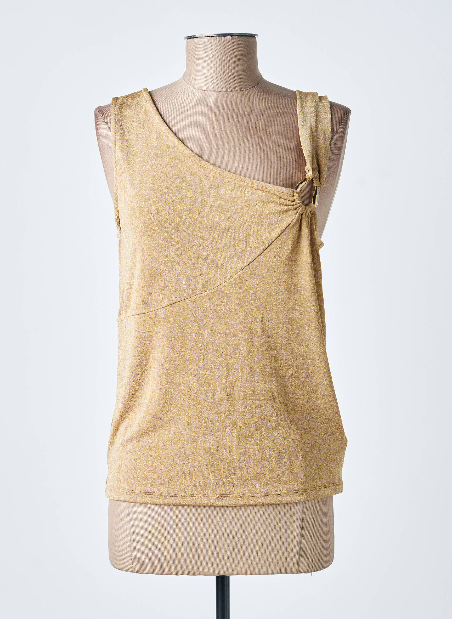 Top stretch sans manche or TIFFOSI femme
