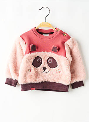 Sweat-shirt stretch manches longues rose BOBOLI fille
