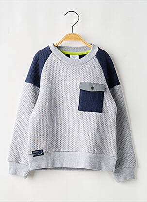 Sweat-shirt stretch manches longues gris BOBOLI garçon