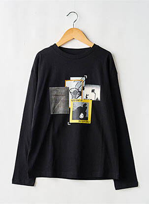 T-shirt manches longues manches longues noir NUKUTAVAKE garçon
