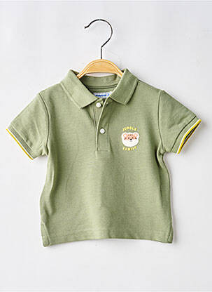 Polo stretch manches courtes vert MAYORAL garçon