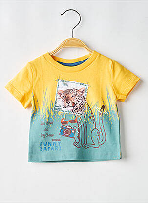 T-shirt stretch manches courtes jaune BOBOLI garçon