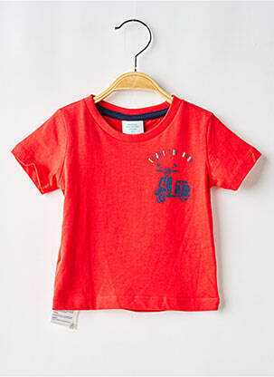 T-shirt stretch manches courtes rouge BOBOLI garçon