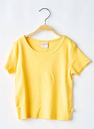T-shirt stretch manches courtes jaune BOBOLI fille