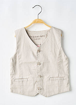 Gilet sans manche poches beige BOBOLI garçon