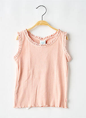 Débardeur tissage côtelé sans manche rose BOBOLI fille