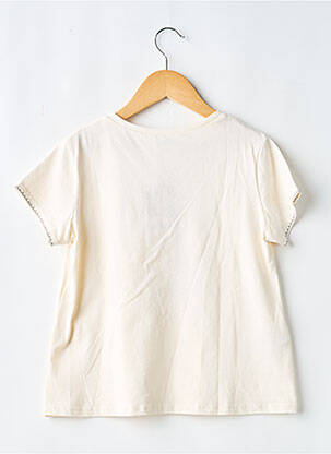 T-shirt coupe cintrée manches courtes beige MAYORAL fille