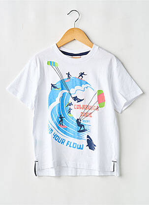 T-shirt stretch manches courtes blanc BOBOLI garçon