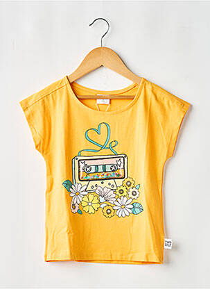 T-shirt stretch manches courtes orange BOBOLI fille